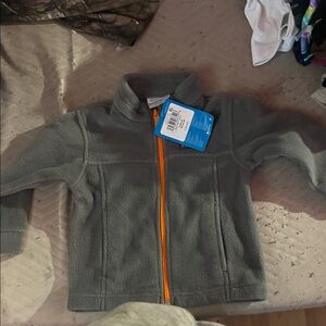 Columbia Kids Gray Jacket with Orange Zipper